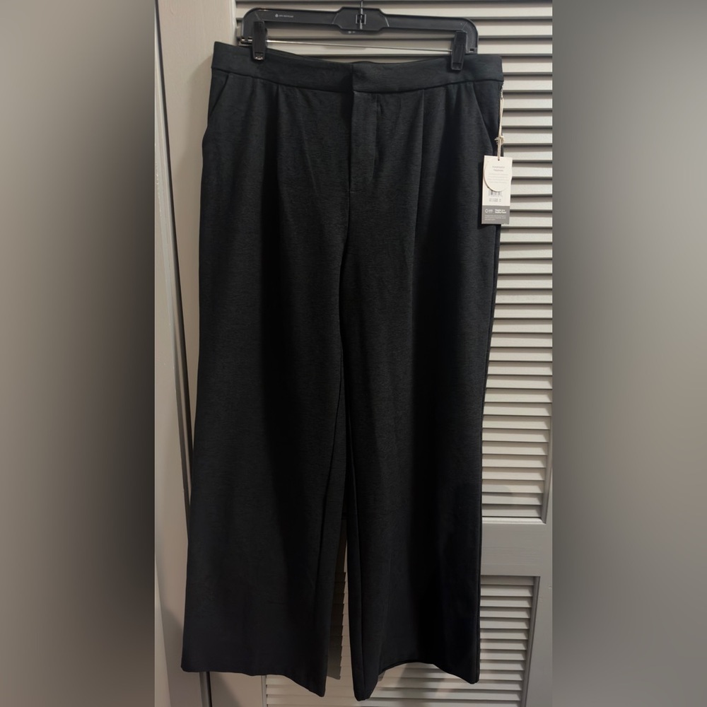 Vuori Elevation Trouser XL Black Heather NWT High Rise Wide Leg Workleisure Pant - Picture 3 of 5